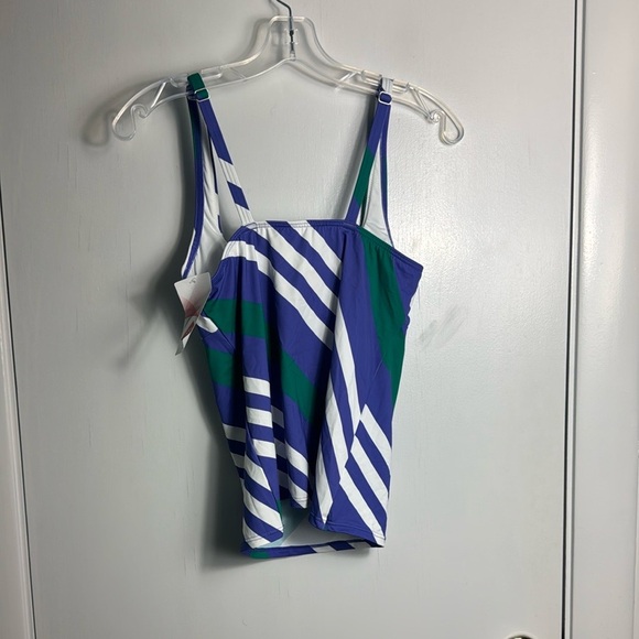 NWT Lands’ End Women's Square Neck Underwire Tankini Swimsuit Top Size 4 - Picture 5 of 11